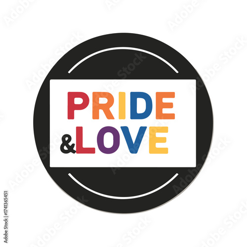 LGBTQ pride vector for National Coming Out Day with rainbow ribbon, heart hands, inclusive people, love is love typography, minimalistic bold flat vector shapes and celebration elements