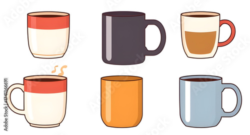 cup, mug, coffee, white, object, tea, drink, isolated, beverage, glass, black, hot, single, kitchen, blank, cafe, red, ceramic, empty, food, coffee cup, ceramics, handle, breakfast, nobody