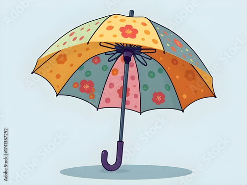 japanese umbrella colorful, wagasa vector rainbow, chinese umbrella illustration, asian parasol colorful, sakura umbrella vector, geisha umbrella rainbow, origami style umbrella, paper umbrella colorf