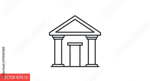 Classic Greek-style building with columns and pediment representing a government or educational institution.