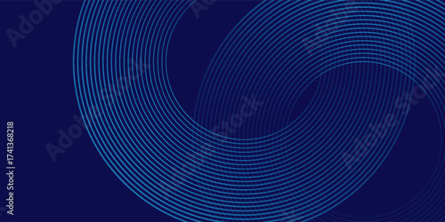 Modern Abstract blue background with glowing curved lines. simple