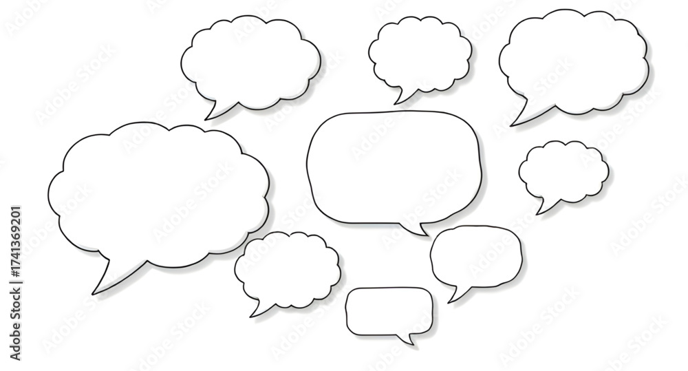 Obraz premium cute hand drawn speech bubble, kawaii speech bubble, baby speech bubble, kids chat bubble, playful speech bubble, fun cartoon bubble, smiling bubble, happy face bubble, emoji style bubble, sticker sty