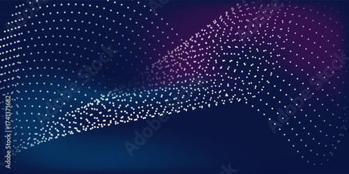Modern light point Hi-tech digital technology concept.  dynamic abstract pattren dot nice energy  soft old