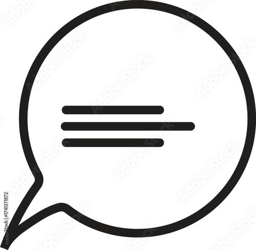 Simple Speech Bubble Icon