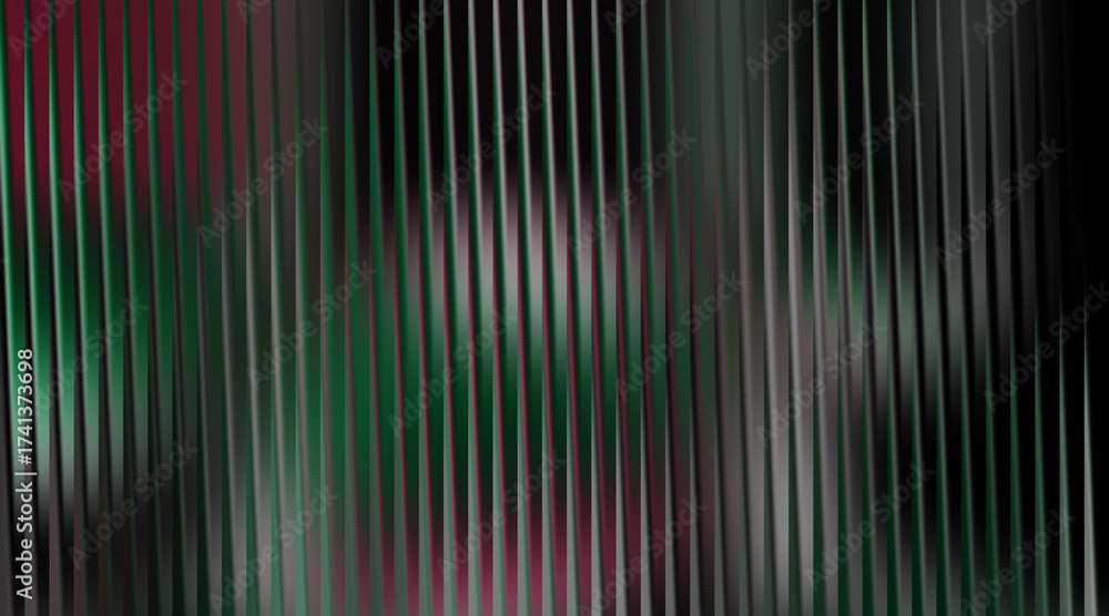 Fototapeta premium Abstract blurred vertical lines with dark green and red hues