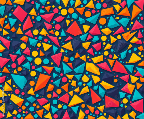 vibrant abstract geometric ...