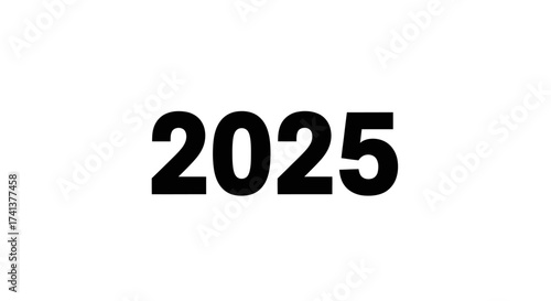Bold Black Number 2025 Displayed Prominently.