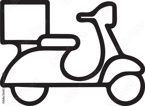 Minimalist Scooter Delivery Icon