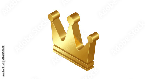 Gleaming Golden Royal Crown Symbol of Power and Authority.