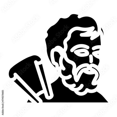 Saint Peter Vector Glyph Icon Design