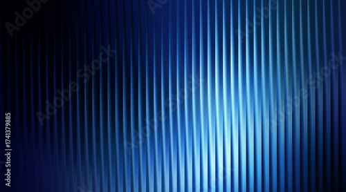 Dark blue abstract background with vertical ribbed pattern and bright light
