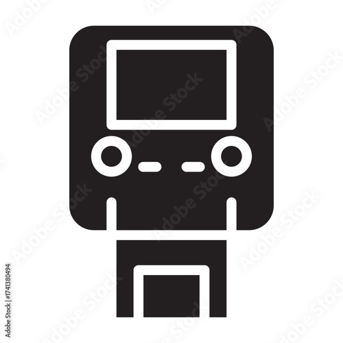 ATM Machine Vector Glyph Icon Design