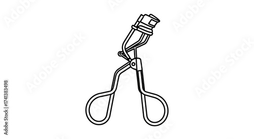 Eyelash Curler Outline: Beauty Tool for Makeup Application