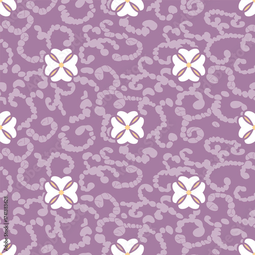 Classic Popular Flower Seamless pattern background - For easy making seamless pattern use it for filling any contours