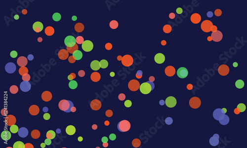 Abstract background with colorful circles on a dark backdrop design