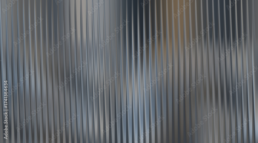 Obraz premium Abstract metallic vertical ribbed background