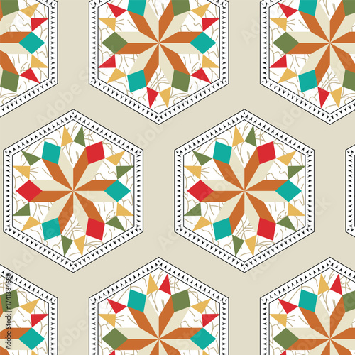 Classic Popular Flower Seamless pattern background - For easy making seamless pattern use it for filling any contours
