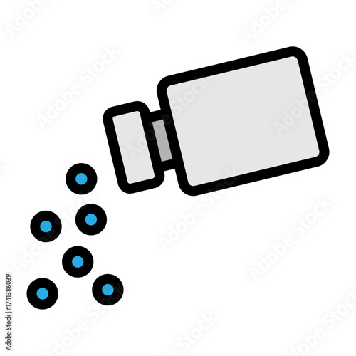 Powder Cloud Vector Filled Icon Design