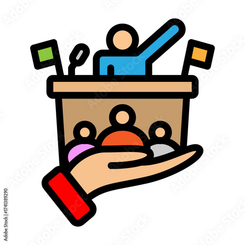 Civic Engagement Vector Filled Icon Design