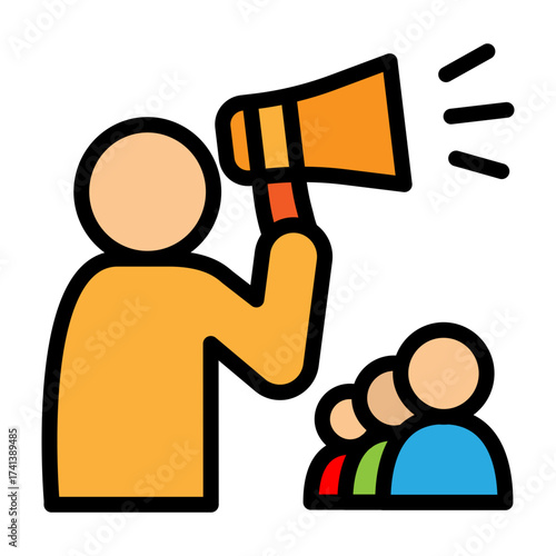 Advocacy Vector Filled Icon Design