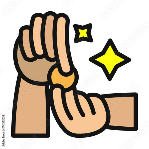 Coin Tricks Vector Filled Icon Design