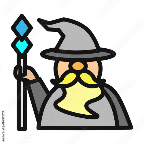 Wizard Vector Filled Icon Design