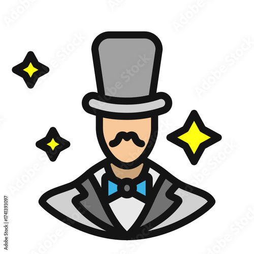 Conjurer Vector Filled Icon Design