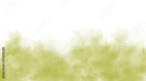 Abstract yellow smoke or gas wisps against a black background