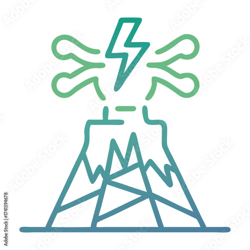 Volcano Eruption Illustration: A stylized illustration of a volcano erupting with energy, showcasing the power and raw beauty of nature's forces.