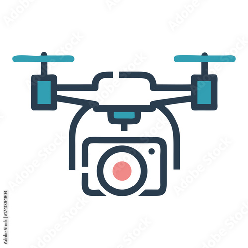 Aerial Surveillance Drone Illustration