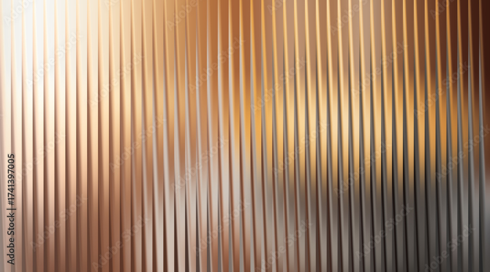 Fototapeta premium Warm abstract background with vertical lines and golden hues