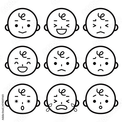 いろんな表情の赤ちゃん