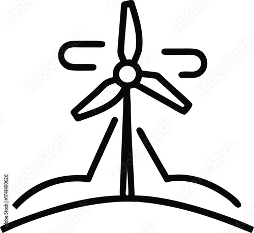 a-line-art-icon green  energy 