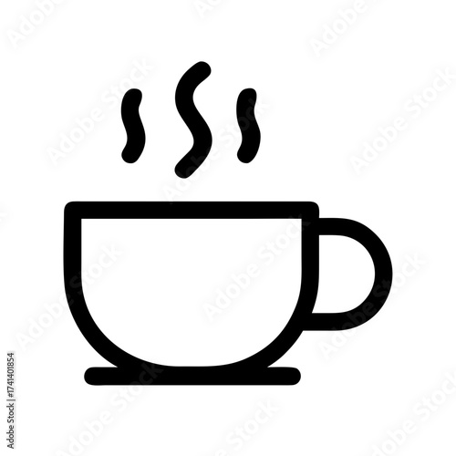 Vector art of coffee cup icon simple