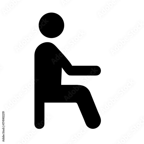Vector art of person sitting on chair