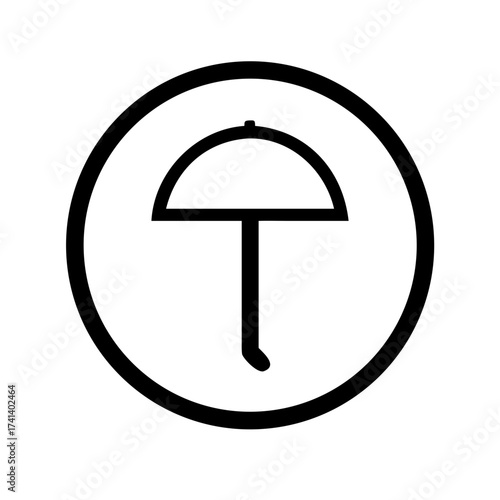 Vector art of umbrella icon on