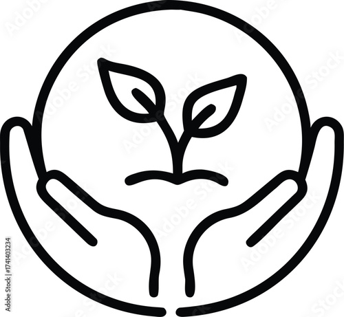 a-line-art-icon green  energy 