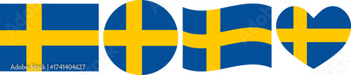 Sweden flag illustrator country flags symbol National Collection International  Set