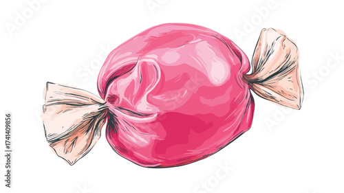 Bubble Gum Treat Food Vector Illustration for Sweet Delight Designs