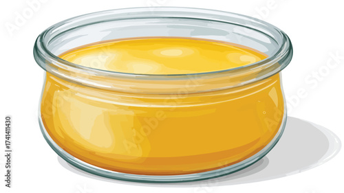 Professional Clarified Butter Ghee Dairy Food Illustration Vector