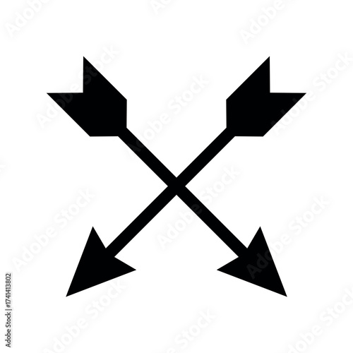Arrow icon. Attribute of an archer or hunter. Symbol of shooting, weapons, or war. A projectile for throwing or shooting at a distant target. A weapon for hunting or a tool for sporting competition.