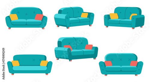 Modern Flat Style Comfortable Sofa Arrangement for Living Room Furniture