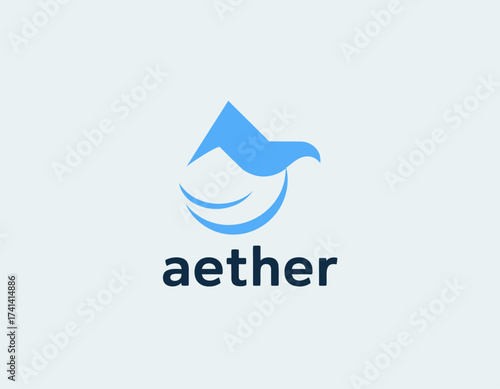 A dynamic logo design featuring abstract shapes and colors, symbolizing innovation and connection, suitable for brands related to technology and modern services.