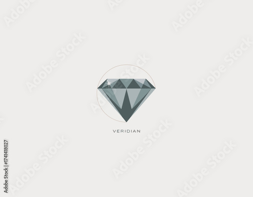 The logo showcases a stylized diamond, embodying elegance and luxury, ideal for brands in the jewelry industry or high-end services showcasing quality and premium appeal.