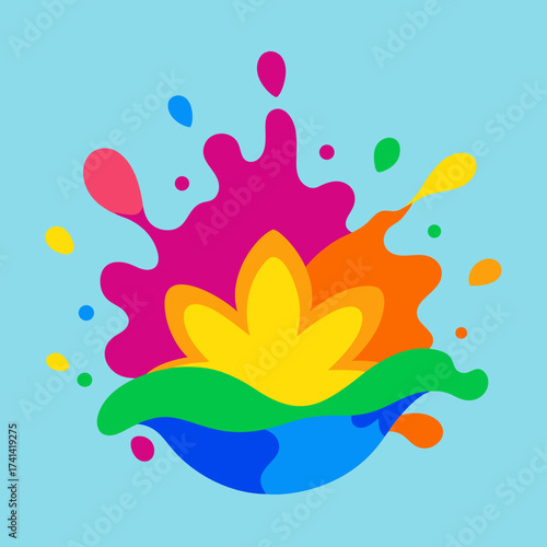 Holi splash vector illustration 