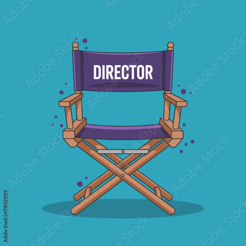 A director's chair featuring the word 'DIRECTOR', symbolizing leadership in film making, creativity, and the art of storytelling within the cinematic universe.
