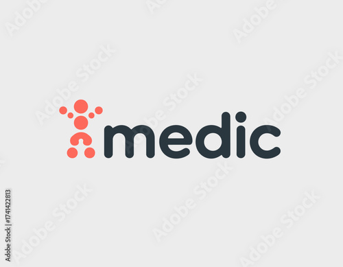 This playful logo features a vibrant design symbolizing healthcare, ideal for services oriented towards wellbeing and support, combining color and creativity for a youthful appeal.