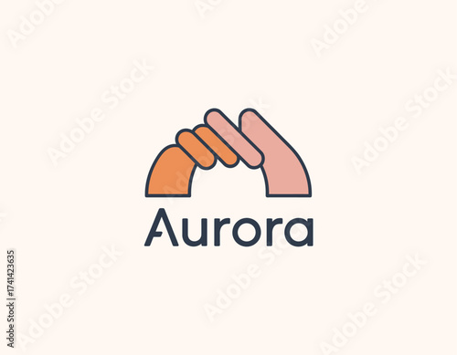 This logo portrays two hands clasped together, representing unity, support, and community, making it perfect for organizations promoting collaboration and friendship.