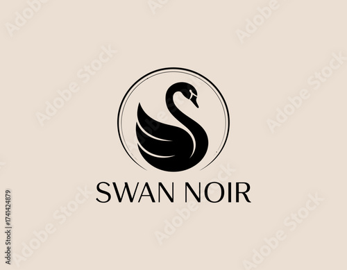This swan logo combines elegance with a classic twist, ideal for luxury brands or services, symbolizing gracefulness and sophistication in design.