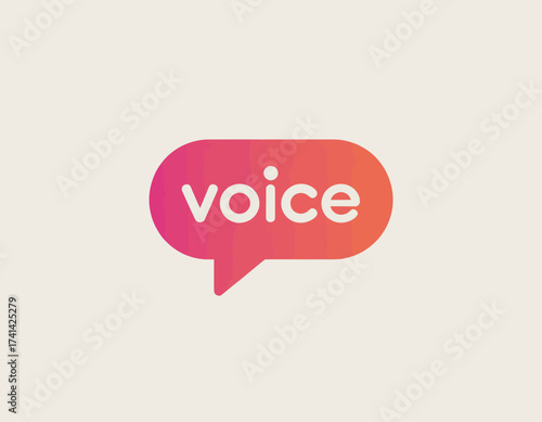 A vibrant logo with a speech bubble design and gradient colors, representing communication, conversation, and digital interactions in modern social contexts.